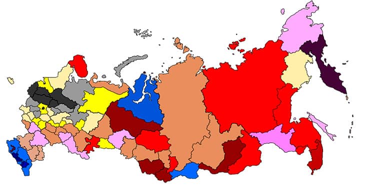 Тест на знание субъектов РФ